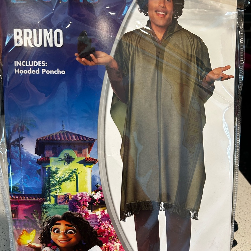 Bruno ADULT Costume with Hooded Poncho